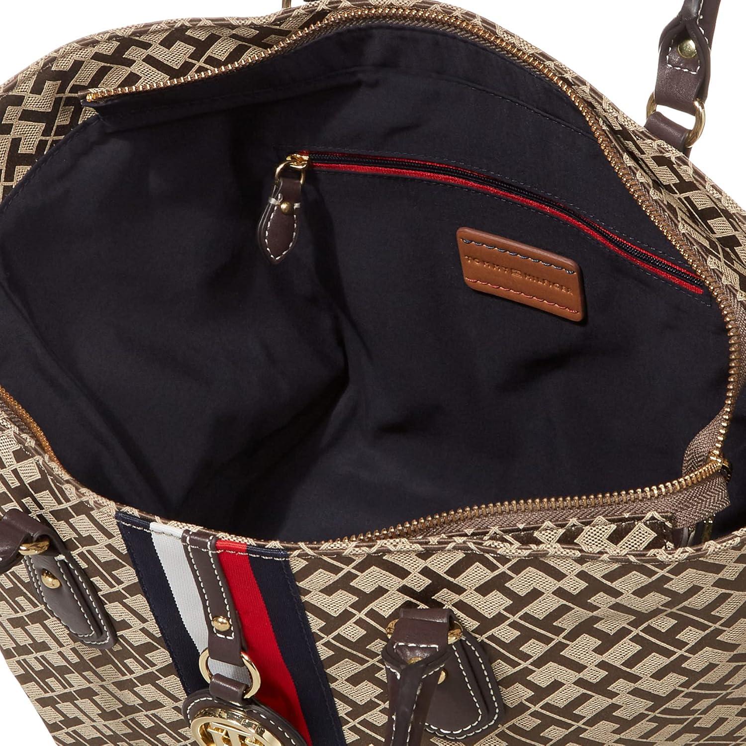 imageTommy Hilfiger Womens Jaden Plus ToteTommy Chocolate