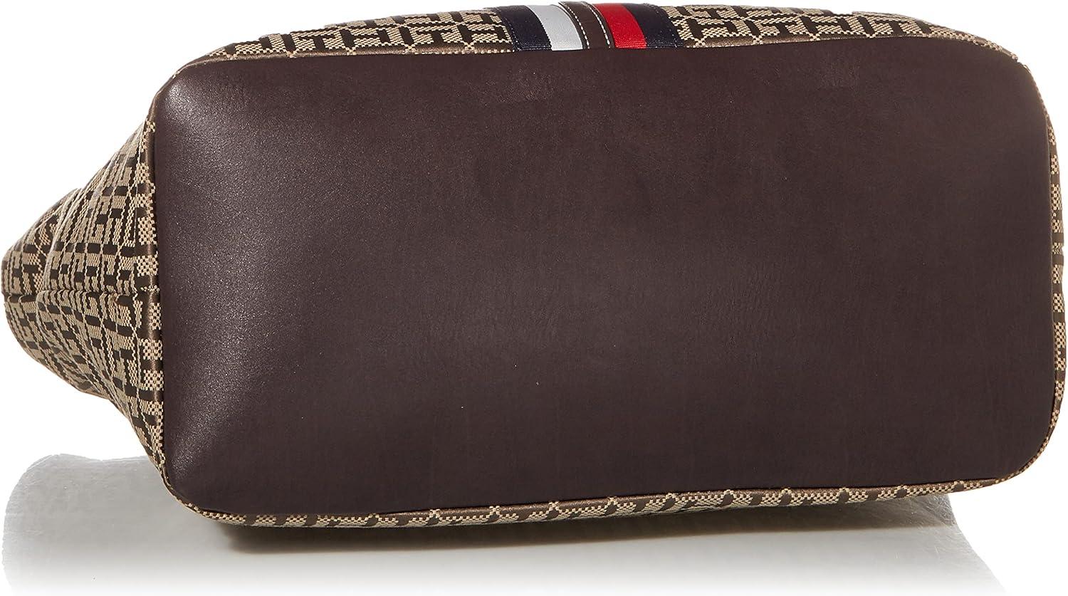 imageTommy Hilfiger Womens Jaden Plus ToteTommy Dark Chocolate