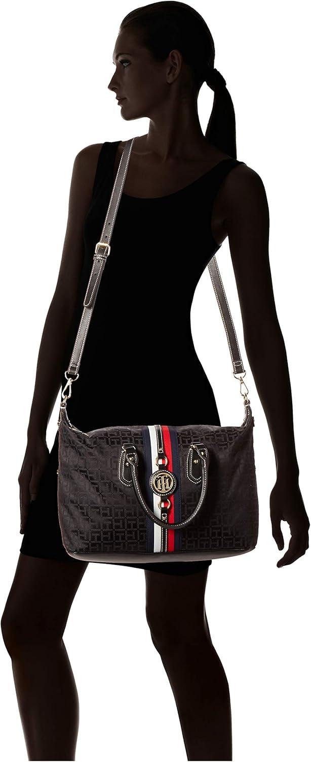 imageTommy Hilfiger Womens Jaden Satchel Crossbody BagHilfiger Black
