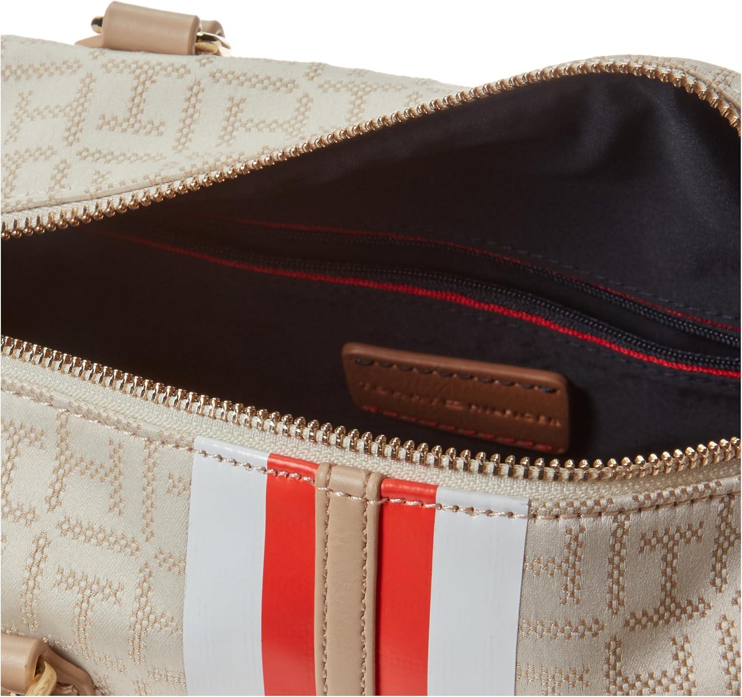 imageTommy Hilfiger Womens Jaden Satchel Crossbody BagIvoryClayed Pebble
