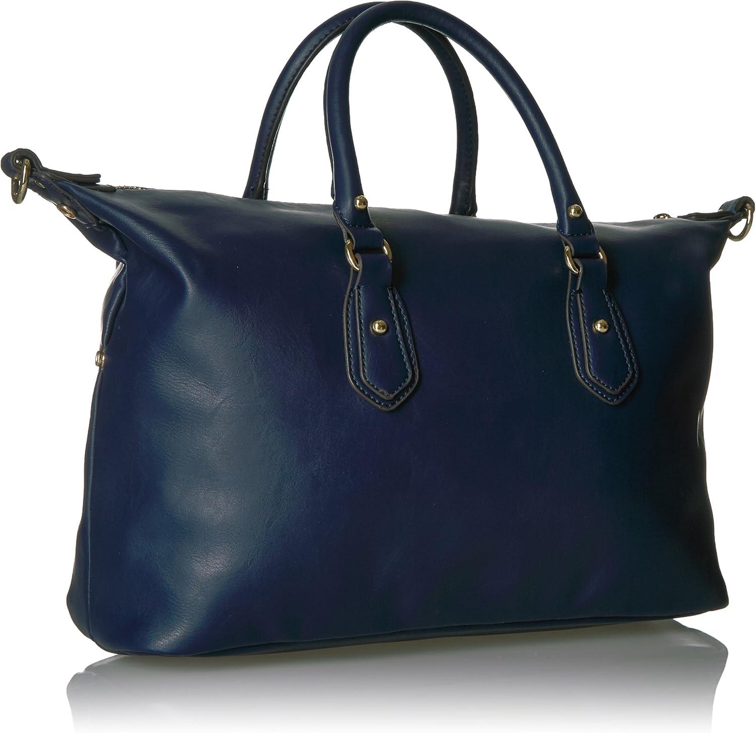 imageTommy Hilfiger Womens Jaden Satchel Crossbody BagNavy Polyvinyl Chloride