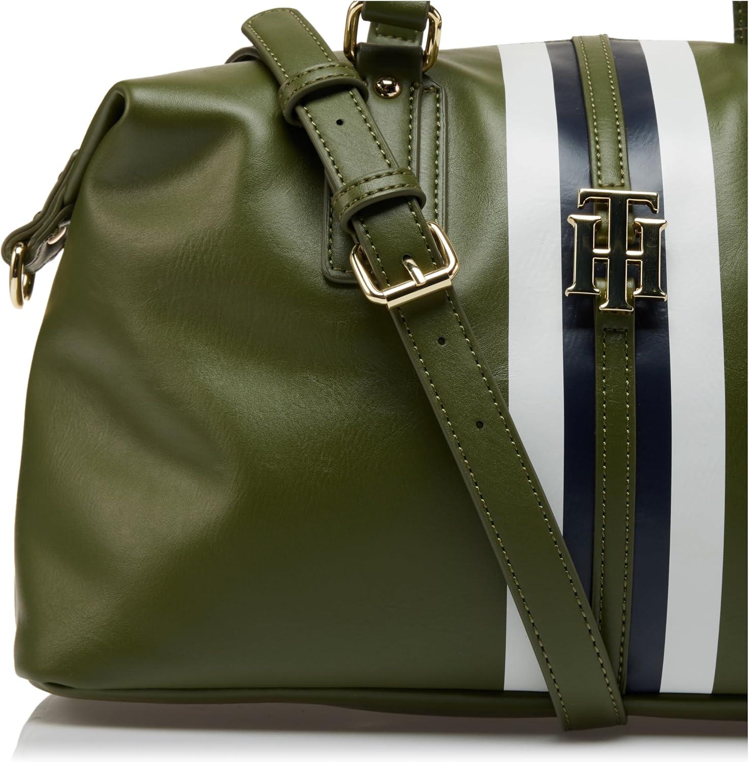 imageTommy Hilfiger Womens Jaden Satchel Crossbody BagPutting Green