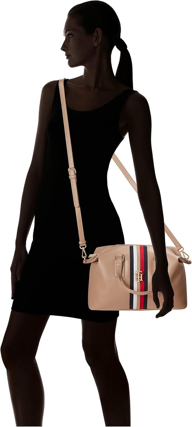 imageTommy Hilfiger Womens Jaden Satchel Crossbody BagSherwood Tan