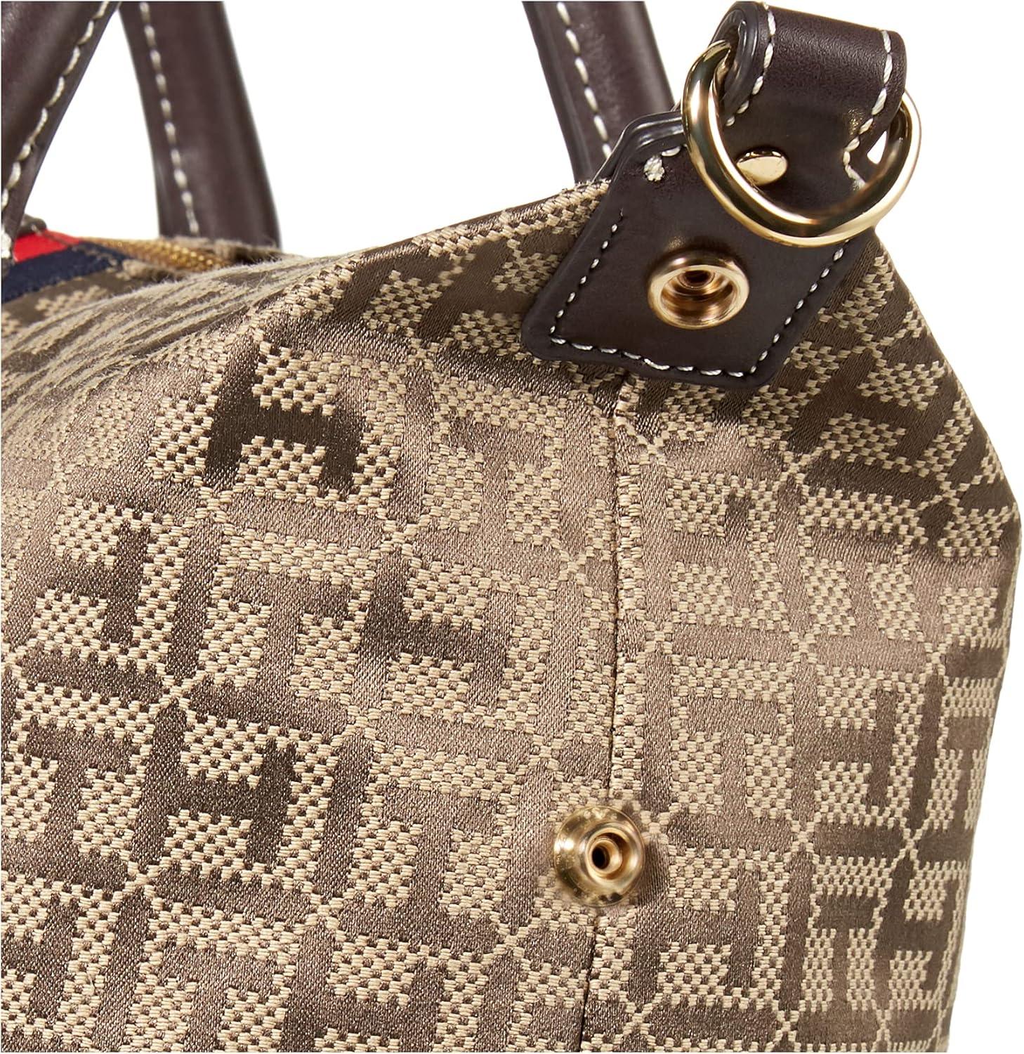 imageTommy Hilfiger Womens Jaden Satchel Crossbody BagTanDark ChocolateChocolate