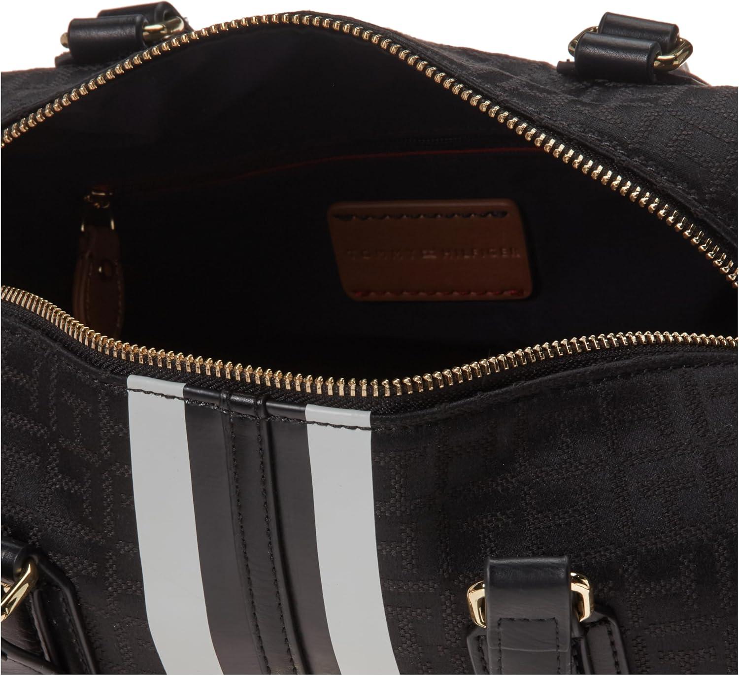 imageTommy Hilfiger Womens Jaden Satchel Crossbody BagTonal Black
