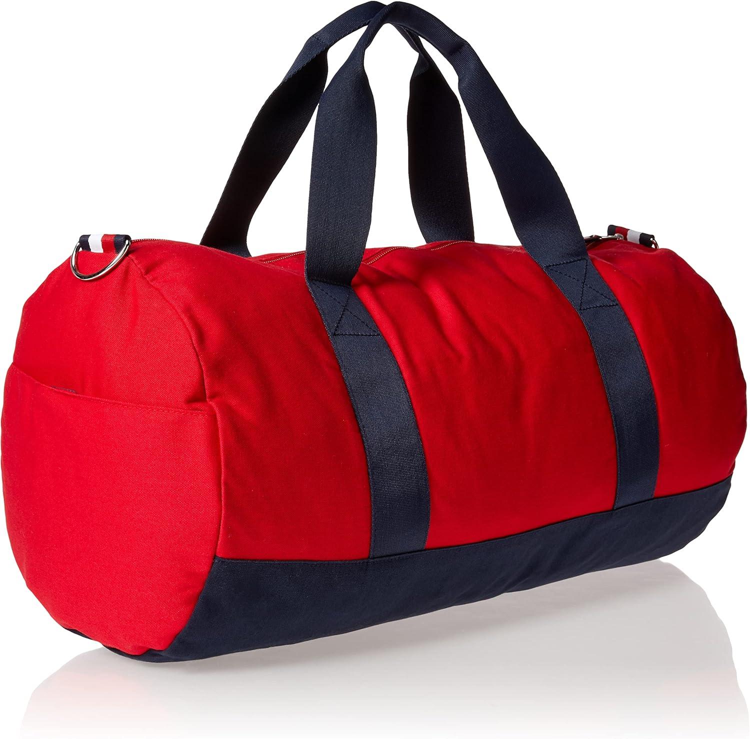 imageTommy Hilfiger mens Ardin Duffle Bag Th Deep Black One Size USAPPLE RED