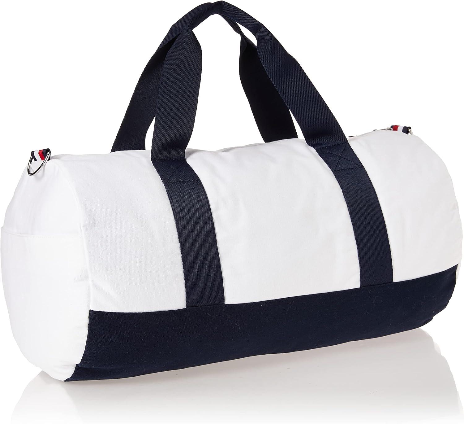 imageTommy Hilfiger mens Ardin Duffle Bag Th Deep Black One Size USBright White