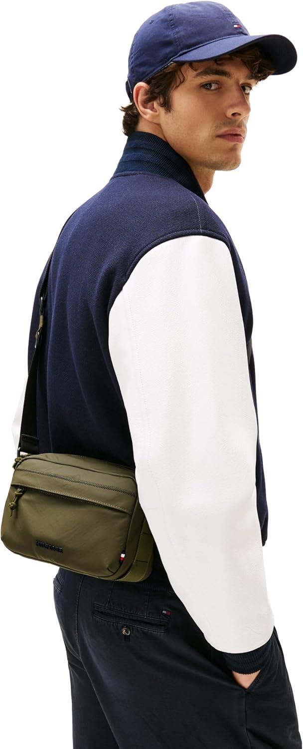 imageTommy Hilfiger mens Colour Small Messenger Bag With Adjustable StrapArmy Green