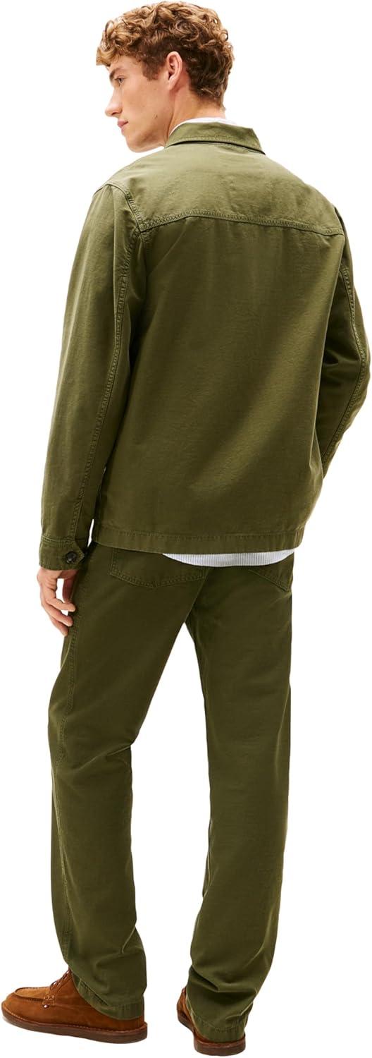 imageTommy Hilfiger mens Cotton Utility Shirt Jacket With Two Pocket and Button DetailsArctic Spruce