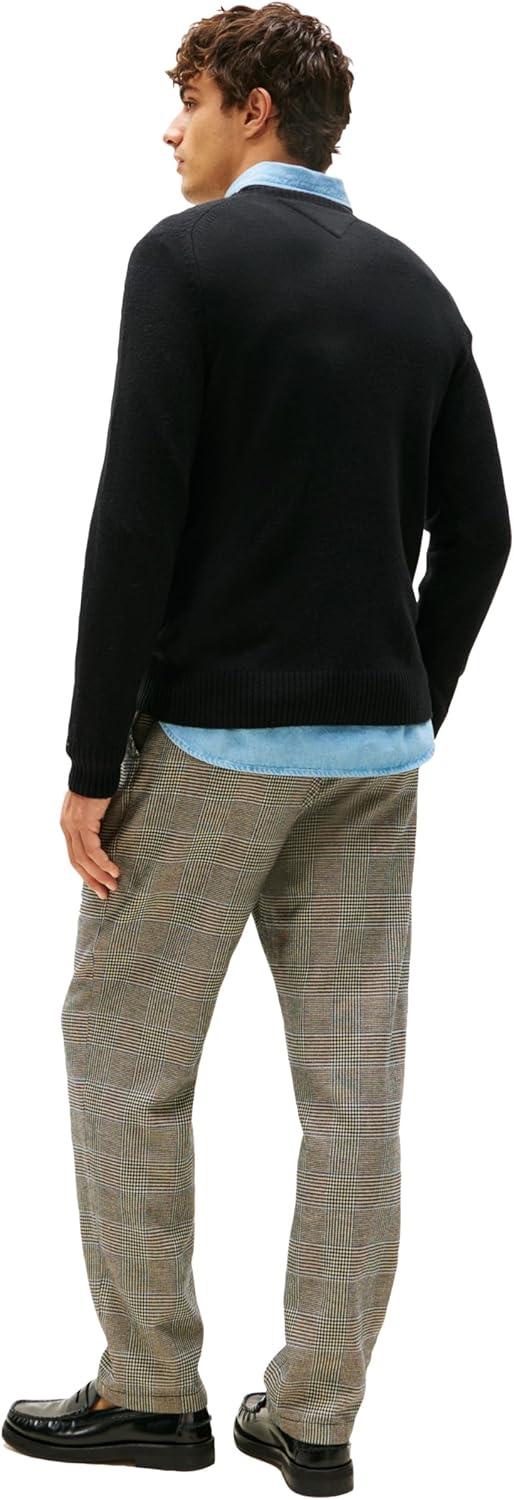 imageTommy Hilfiger mens Lambswool Crewneck Sweater PulloverBlack