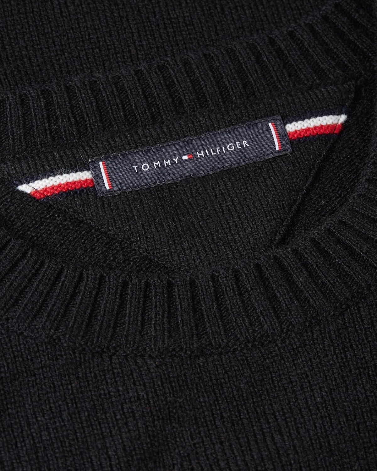 imageTommy Hilfiger mens Lambswool Crewneck Sweater PulloverBlack