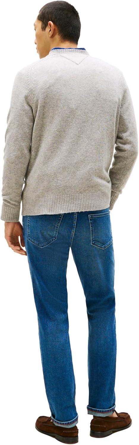 imageTommy Hilfiger mens Lambswool Crewneck Sweater PulloverLight Grey Heather