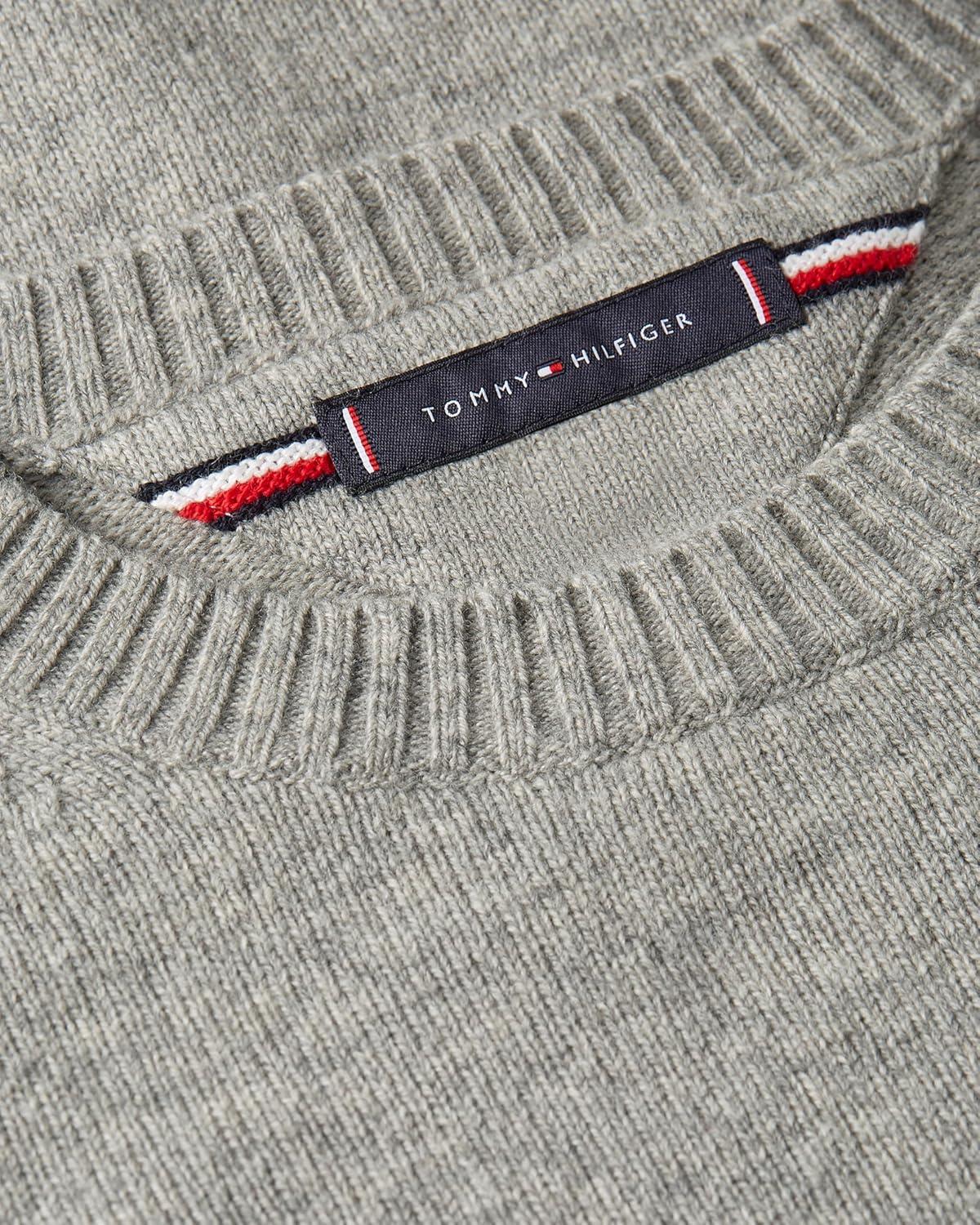 imageTommy Hilfiger mens Lambswool Crewneck Sweater PulloverLight Grey Heather