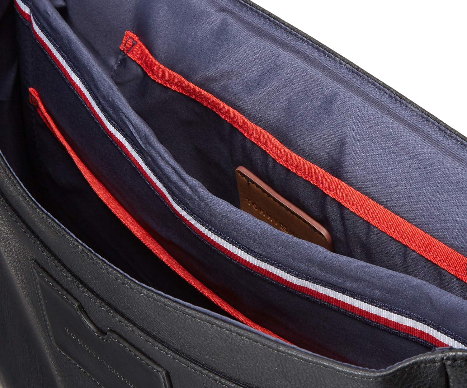 imageTommy Hilfiger mens Leo Messenger BagPebble Black