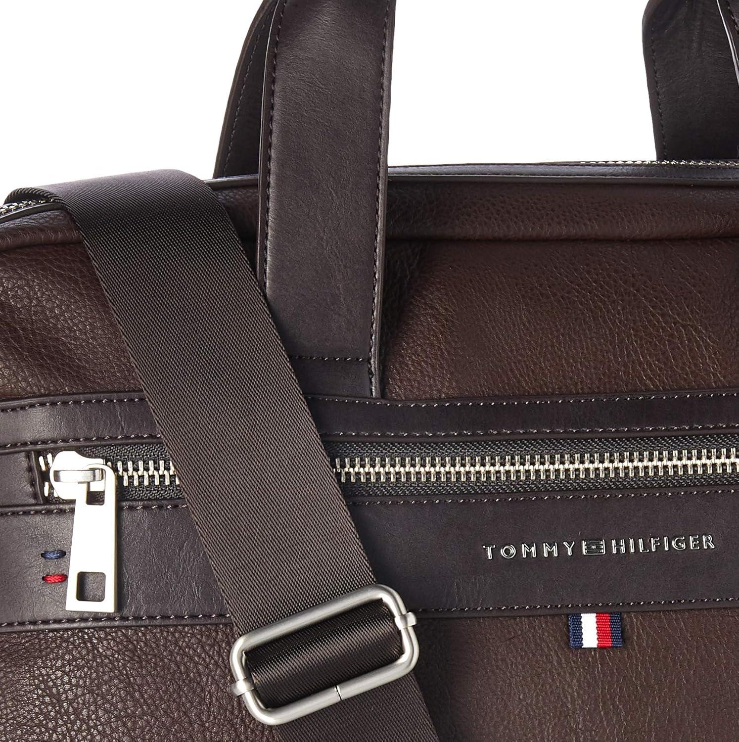 imageTommy Hilfiger mens LeobriefcaseppuDark Chocolate