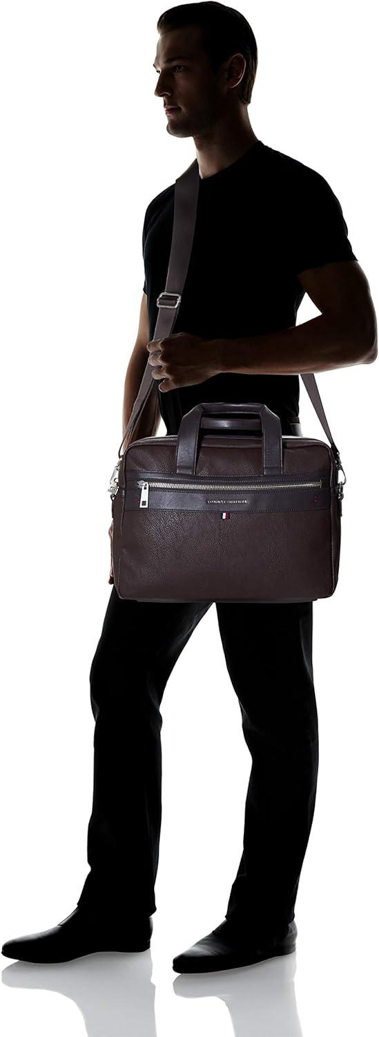 imageTommy Hilfiger mens LeobriefcaseppuDark Chocolate