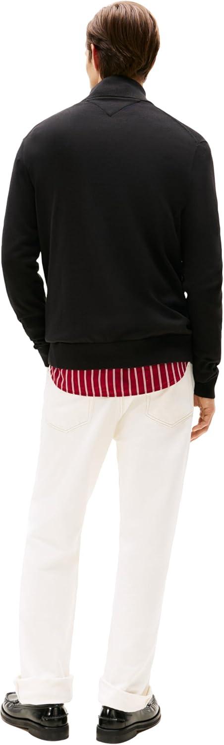 imageTommy Hilfiger mens Lightweight Full Zip Up SweaterBlack