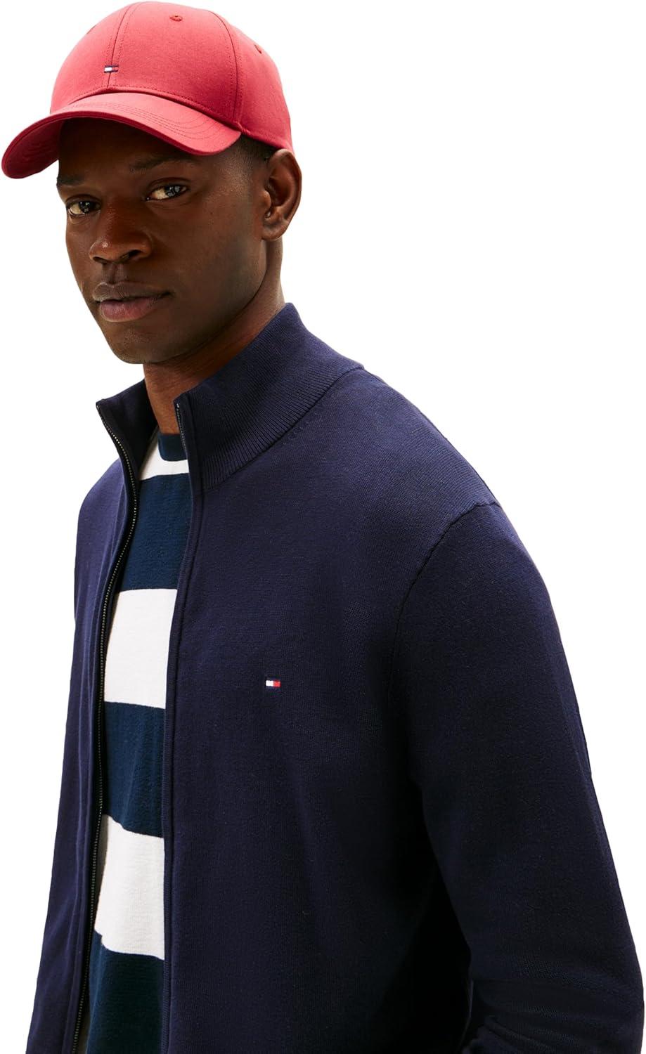imageTommy Hilfiger mens Lightweight Full Zip Up SweaterDesert Sky
