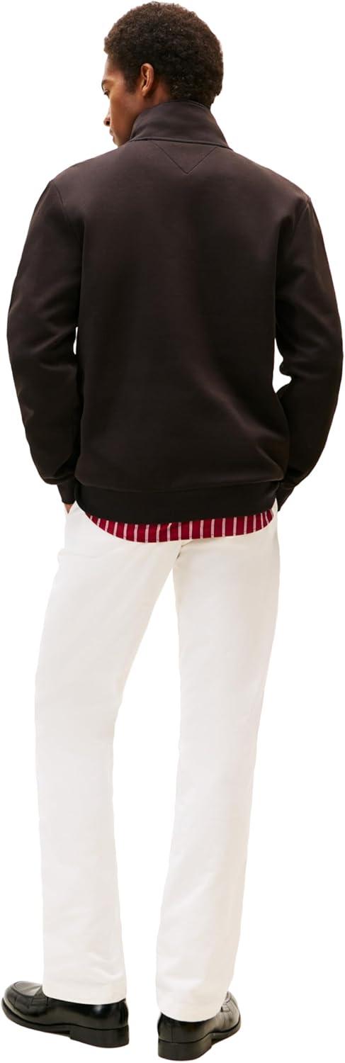 imageTommy Hilfiger mens Medium Weight 14 Zip SweatshirtBlack
