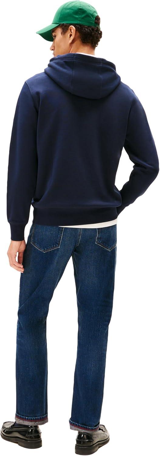 imageTommy Hilfiger mens Medium Weight Cotton Hoodie Sweatshirt With Printed Logo and DrawstringDesert Sky