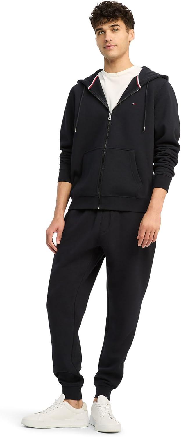 imageTommy Hilfiger mens Medium Weight Fleece Full Zip Up HoodieDesert Sky