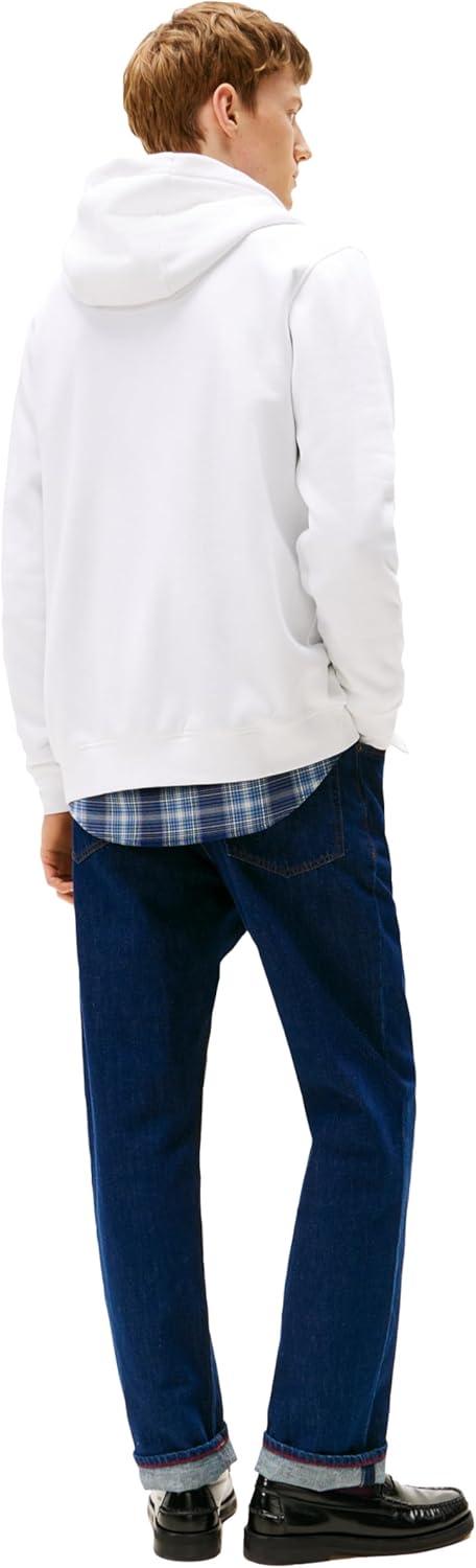 imageTommy Hilfiger mens Medium Weight Fleece Full Zip Up HoodieWhite