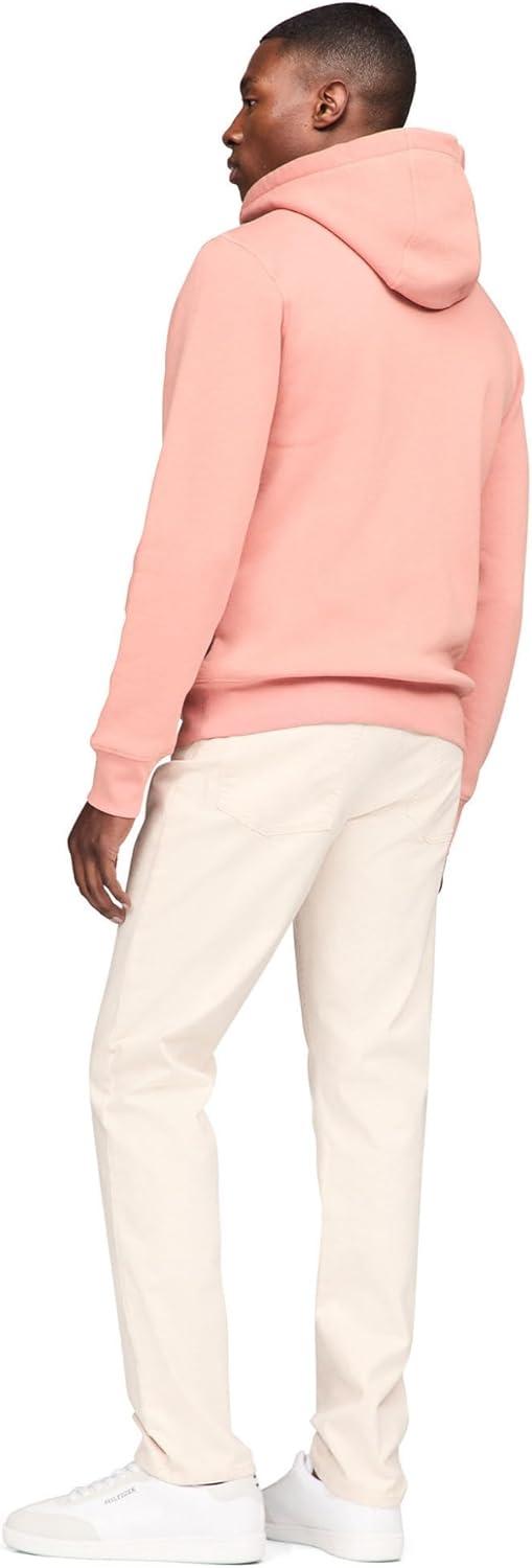 imageTommy Hilfiger mens Medium Weight Fleece Hoodie Sweatshirt With Embroidered Logo Also Available in Big ampamp TallClay Pink