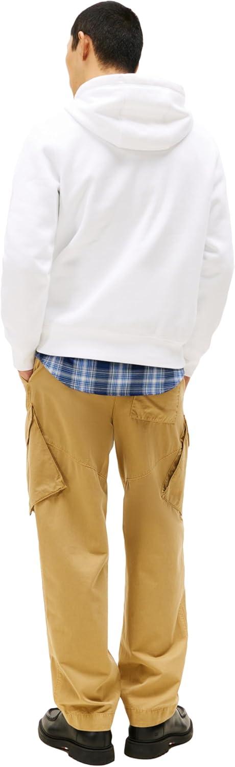 imageTommy Hilfiger mens Medium Weight Fleece Hoodie Sweatshirt With Embroidered Logo Also Available in Big ampamp TallWhite