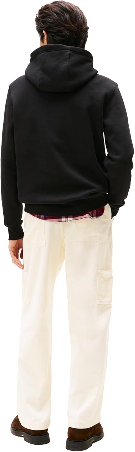imageTommy Hilfiger mens Medium Weight Hoodie With Signature Printed Graphic LogoBlack