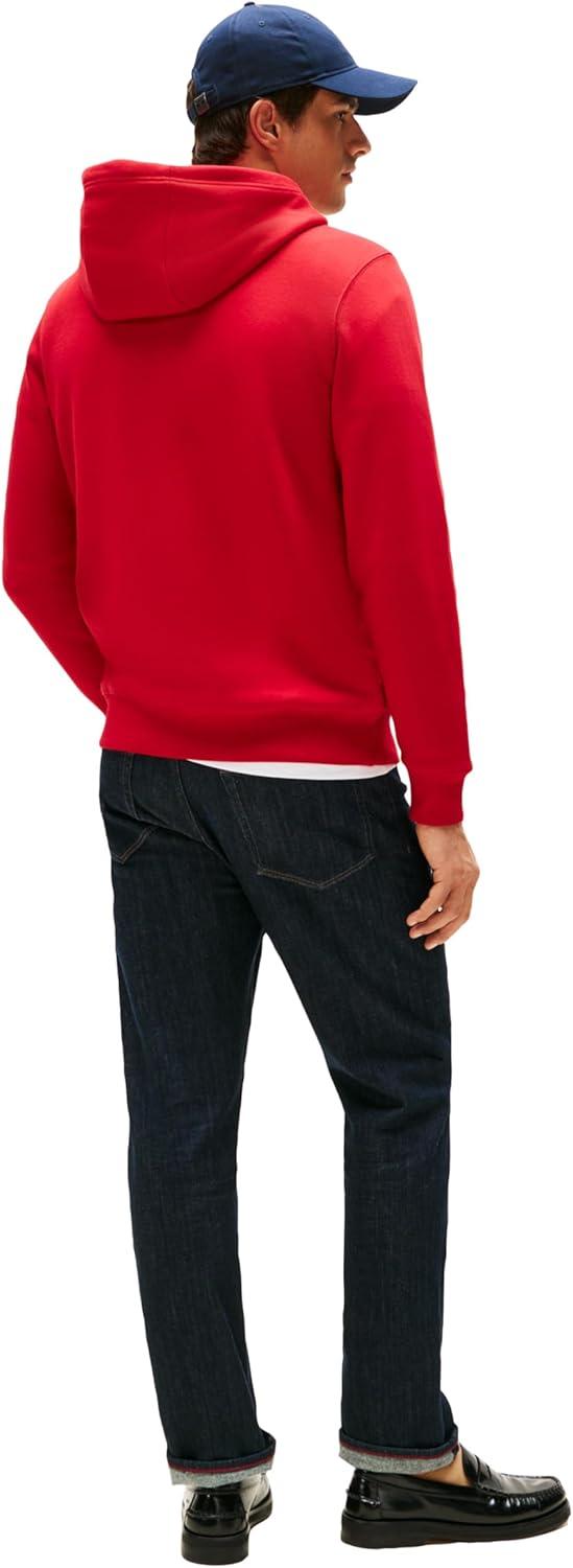 imageTommy Hilfiger mens Medium Weight Hoodie With Signature Printed Graphic LogoMedium Red