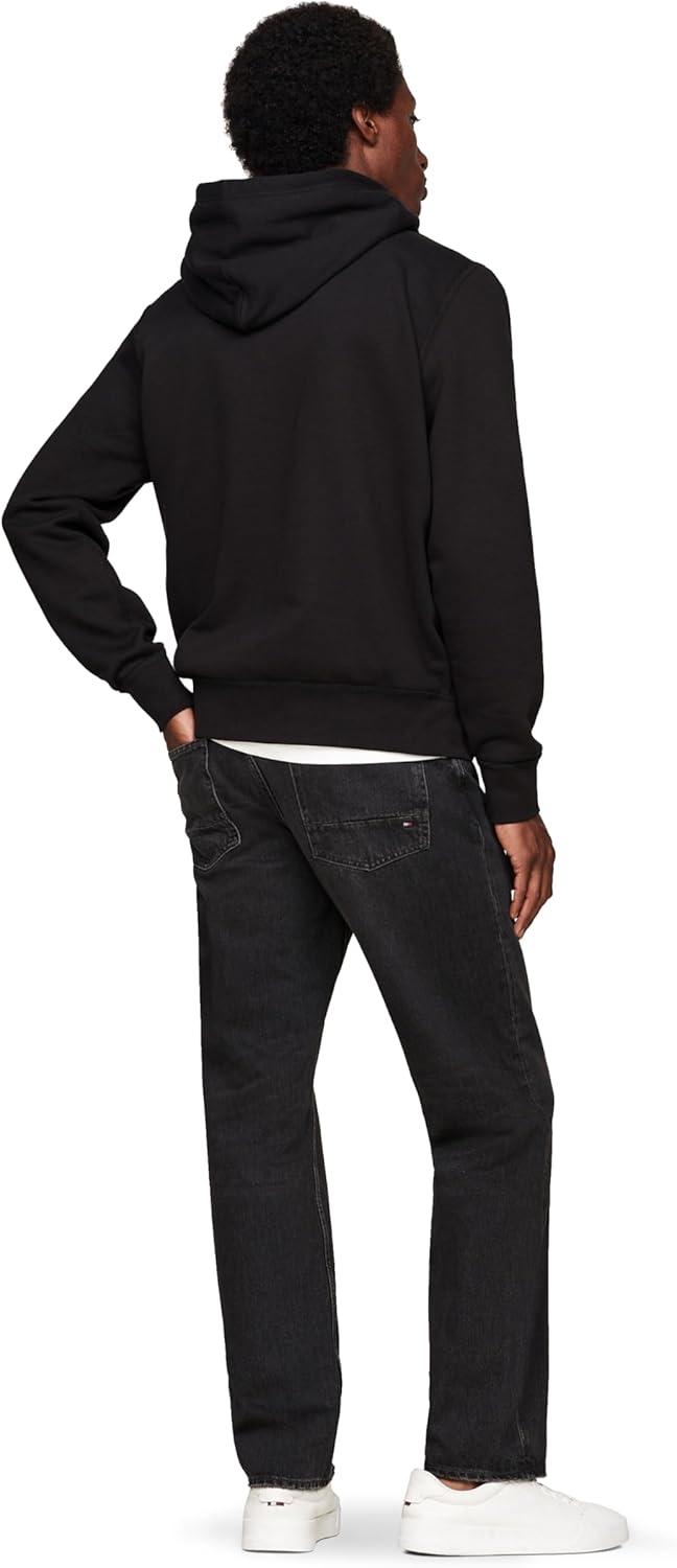 imageTommy Hilfiger mens Medium Weight Solid Fleece Hoodie Sweatshirt Also Available in Big ampamp TallBlack