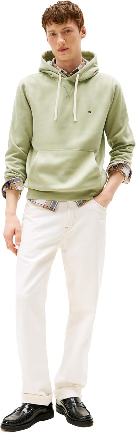 imageTommy Hilfiger mens Medium Weight Solid Fleece Hoodie Sweatshirt Also Available in Big ampamp TallEarth Sage