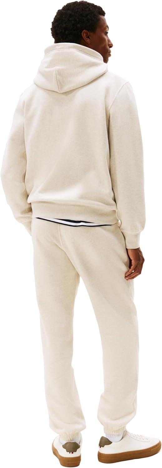 imageTommy Hilfiger mens Medium Weight Solid Fleece Hoodie Sweatshirt Also Available in Big ampamp TallHeathered Oatmilk