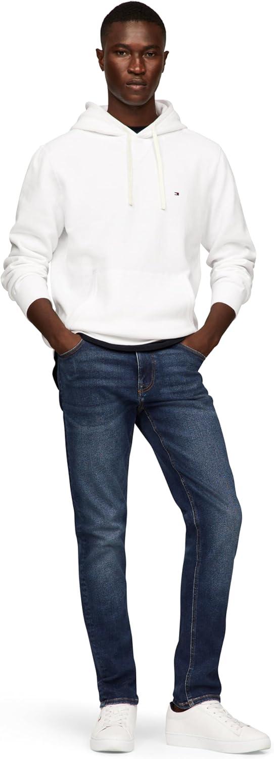 imageTommy Hilfiger mens Medium Weight Solid Fleece Hoodie Sweatshirt Also Available in Big ampamp TallWhite