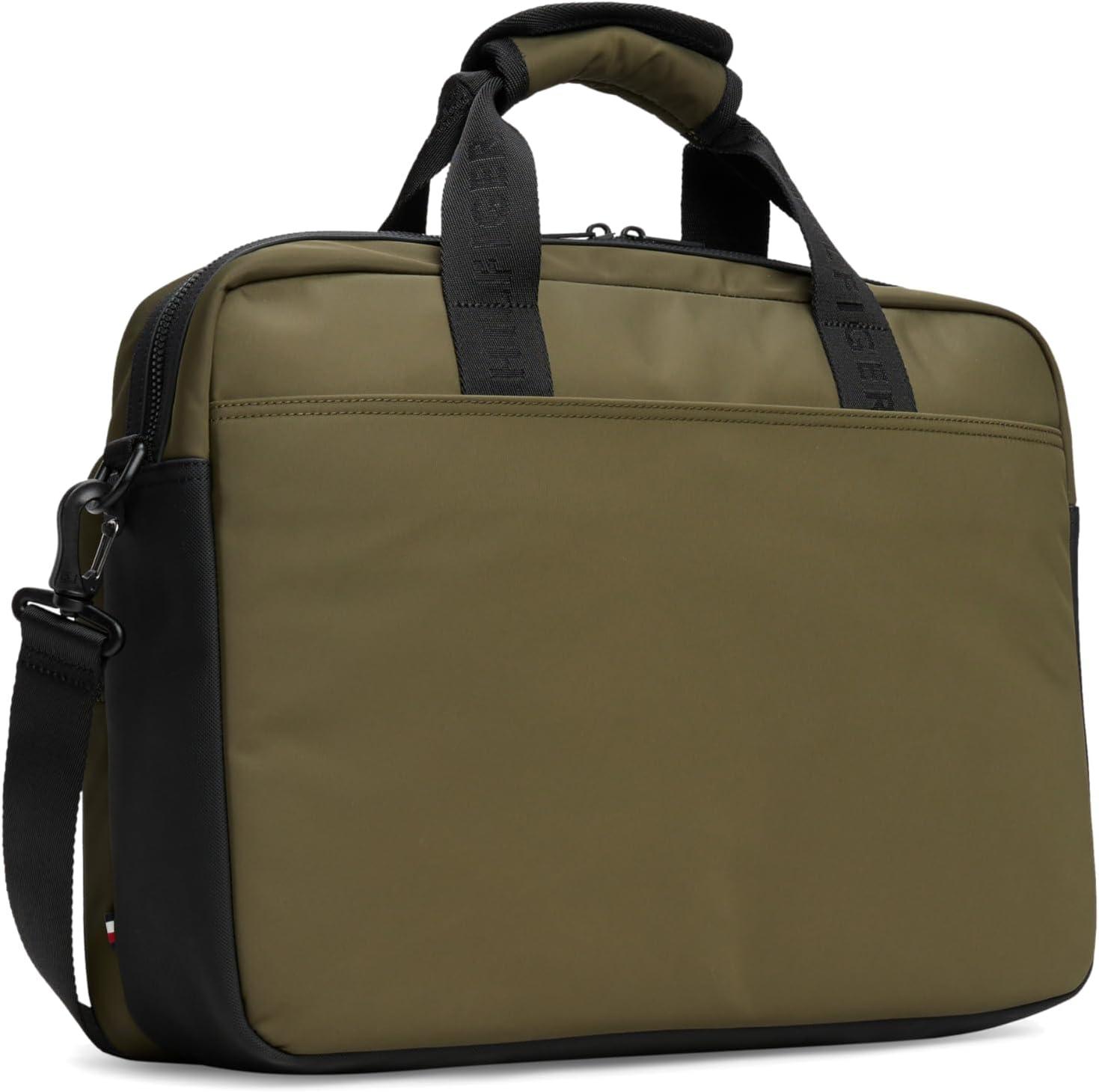 imageTommy Hilfiger mens Repreve Work Bag With Laptop Sleeve and Adjustable StrapArmy Green
