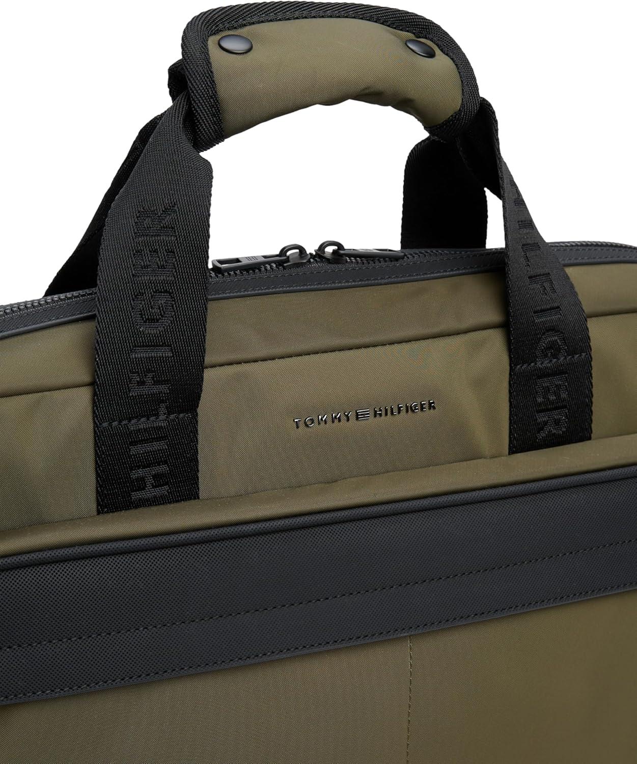 imageTommy Hilfiger mens Repreve Work Bag With Laptop Sleeve and Adjustable StrapArmy Green