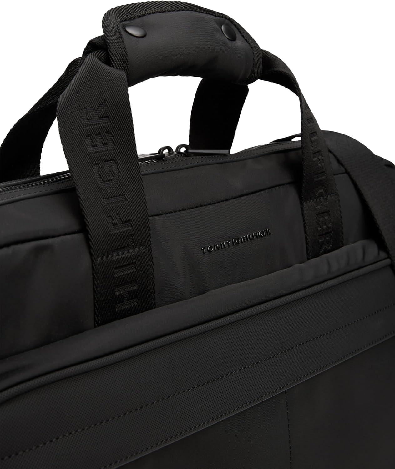 imageTommy Hilfiger mens Repreve Work Bag With Laptop Sleeve and Adjustable StrapBlack
