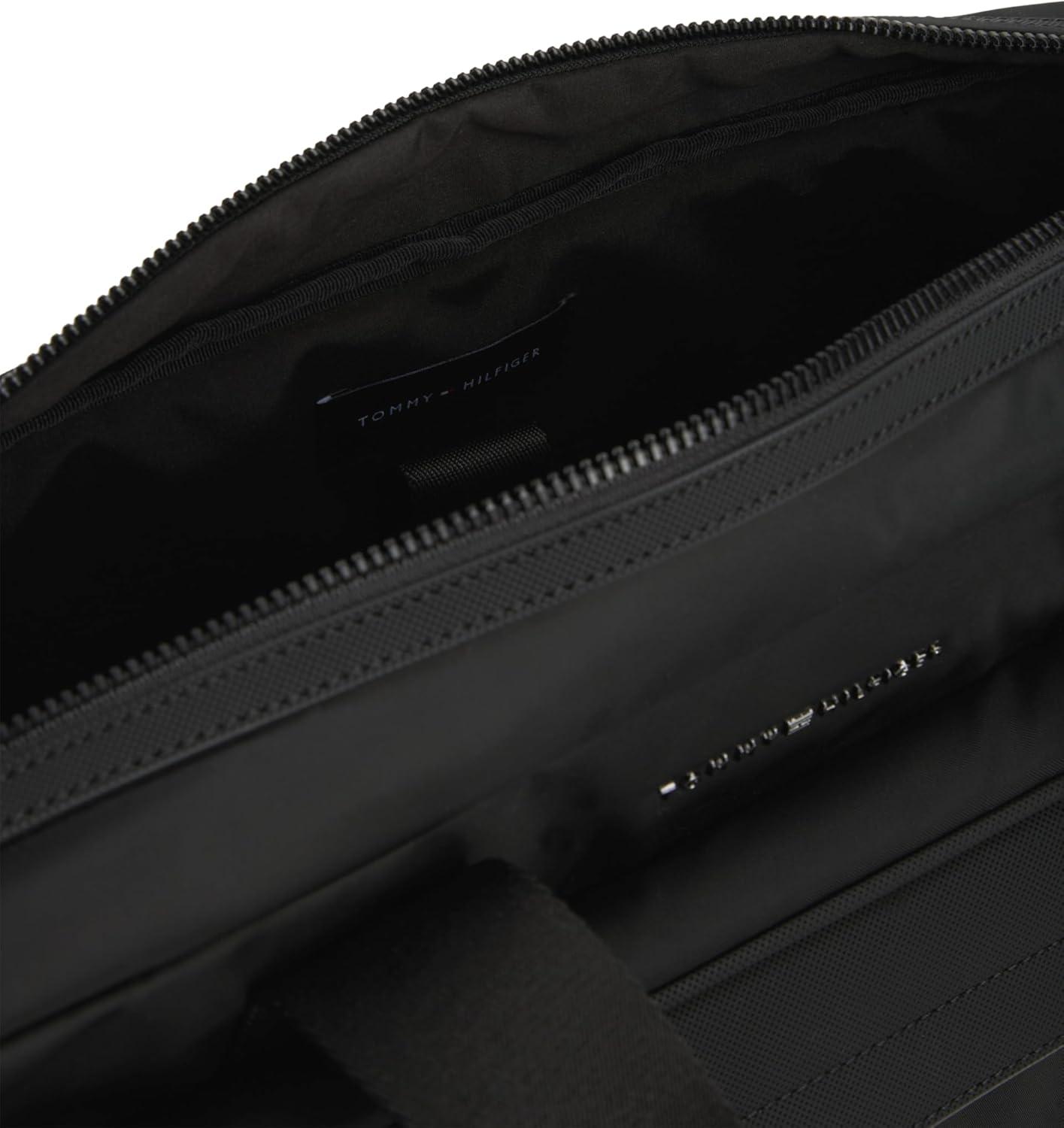 imageTommy Hilfiger mens Repreve Work Bag With Laptop Sleeve and Adjustable StrapBlack