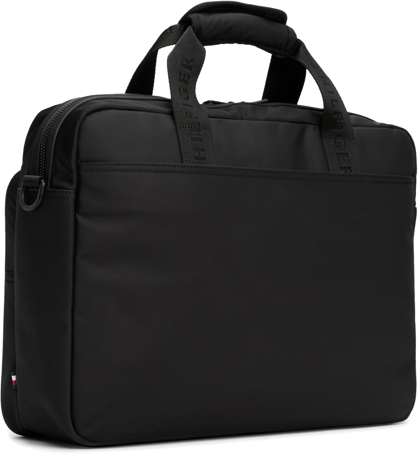imageTommy Hilfiger mens Repreve Work Bag With Laptop Sleeve and Adjustable StrapBlack