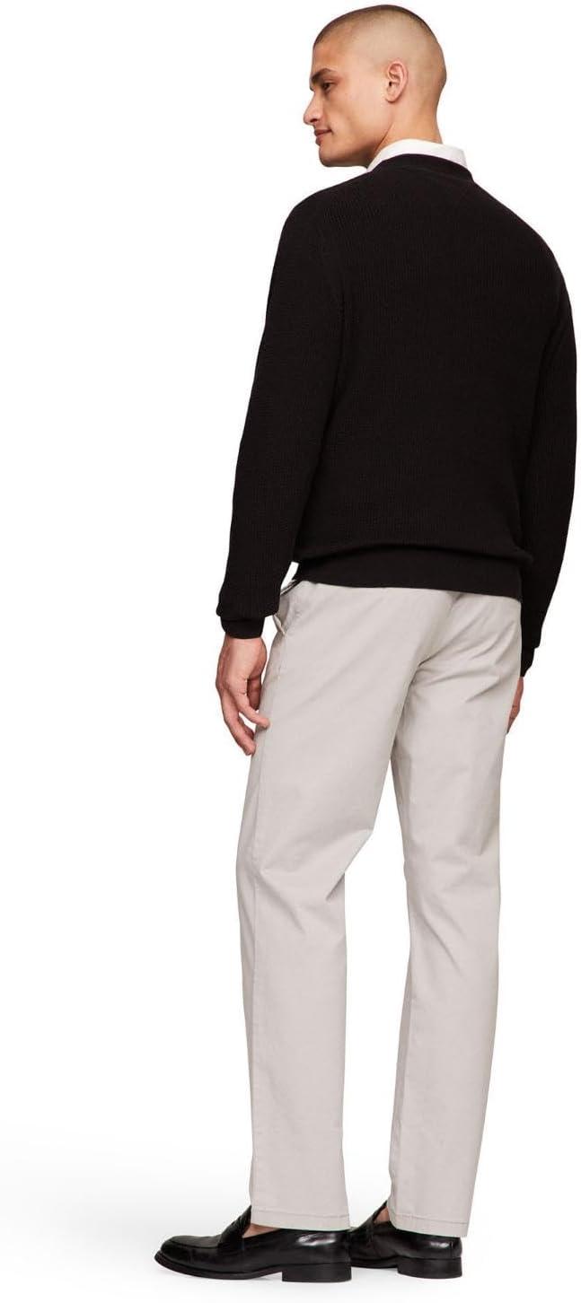 imageTommy Hilfiger mens Waffle Knit Crewneck Sweater Lightweight Pullover Also Available in Big ampamp TallBlack