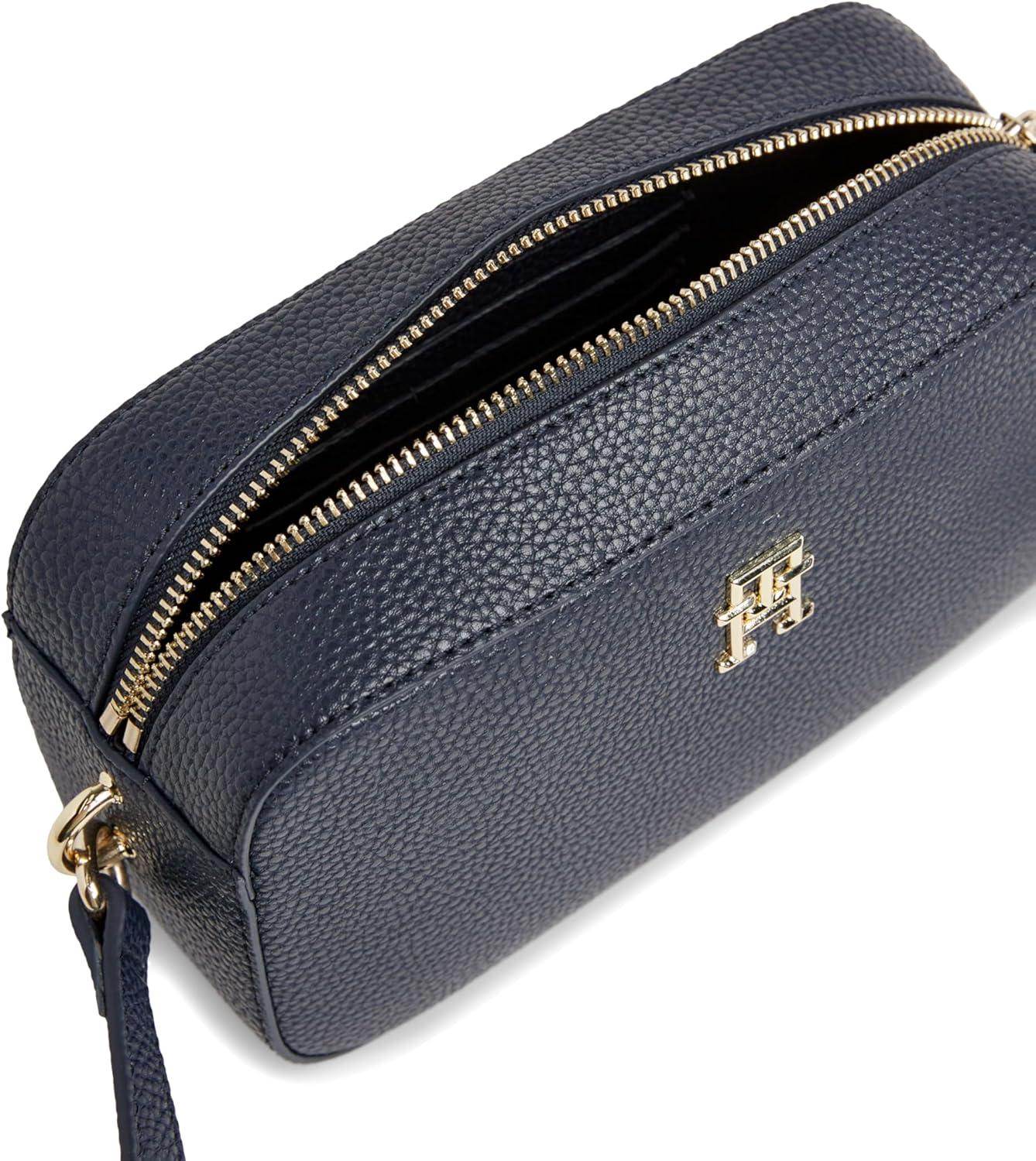 imageTommy Hilfiger womens Emblem Camera Crossbody BagSpace Blue
