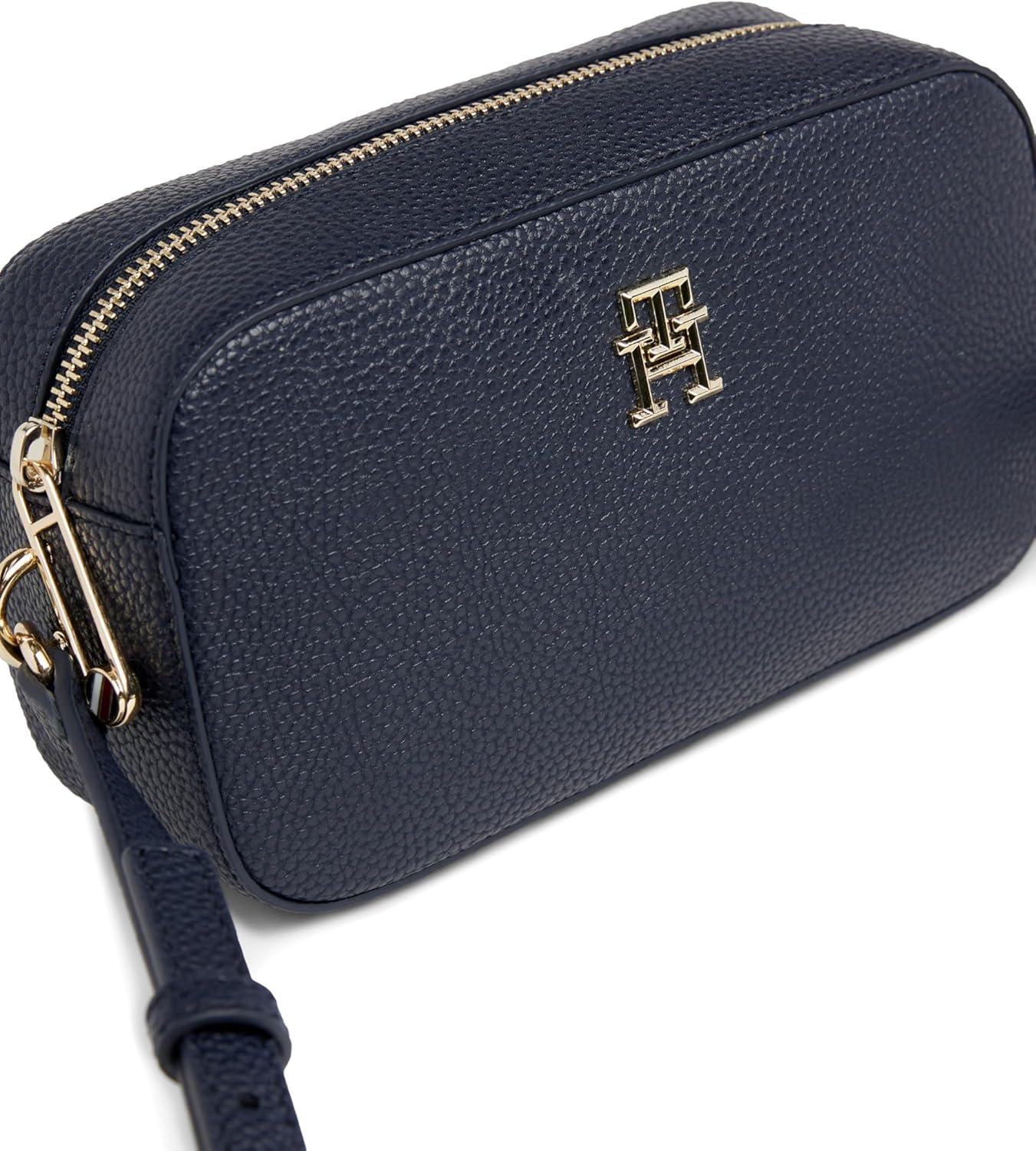 imageTommy Hilfiger womens Emblem Camera Crossbody BagSpace Blue