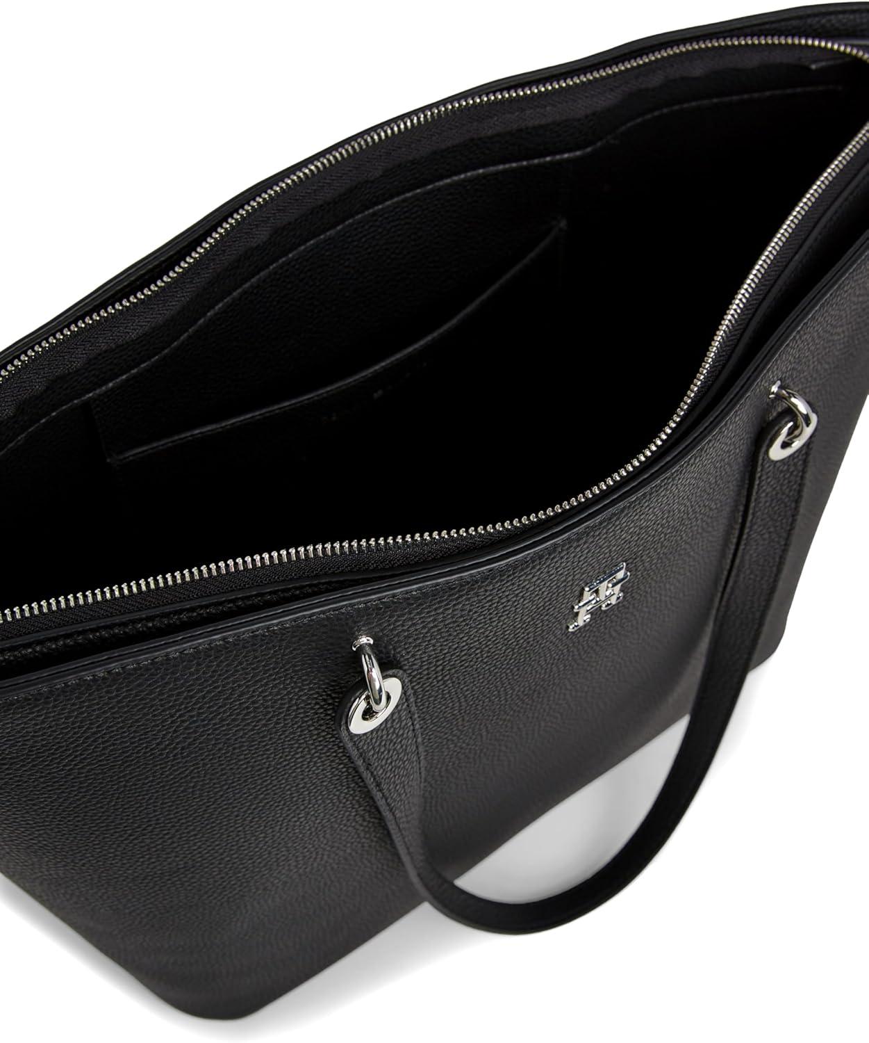 imageTommy Hilfiger womens Emblem Tote Bag With ZipperBlack