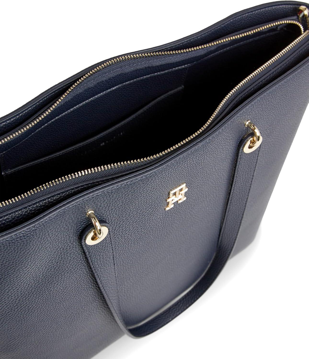 imageTommy Hilfiger womens Emblem Tote Bag With ZipperSpace Blue