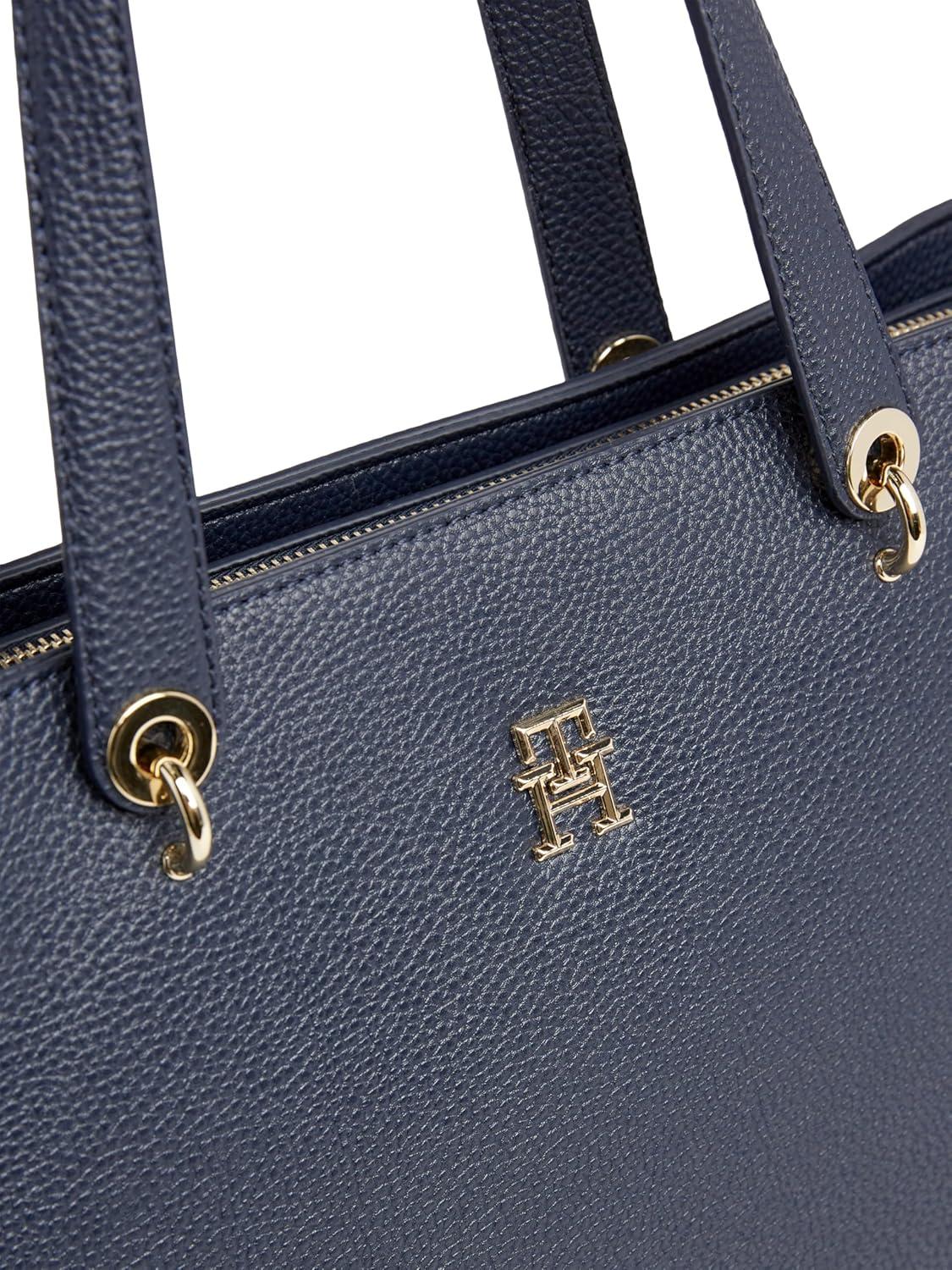 imageTommy Hilfiger womens Emblem Tote Bag With ZipperSpace Blue