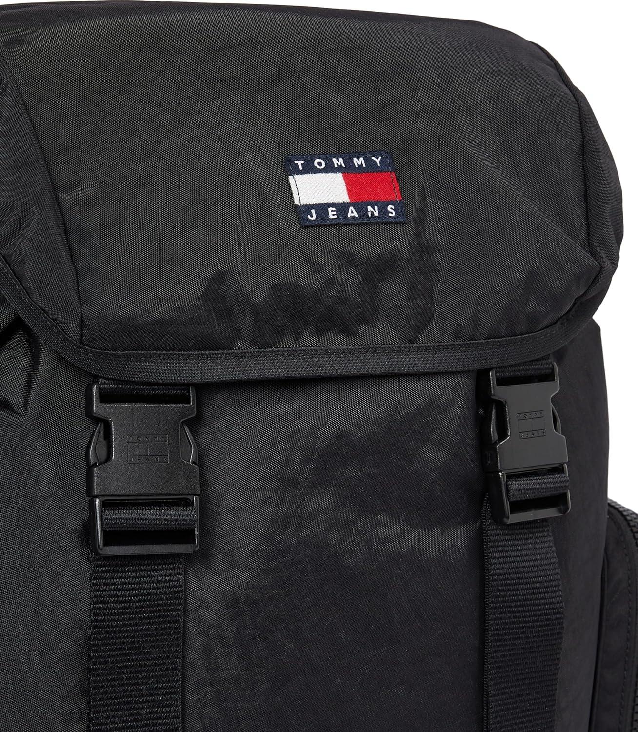 imageTommy Jeans Mens Daily Elevated Flap Backpack BlackBlack