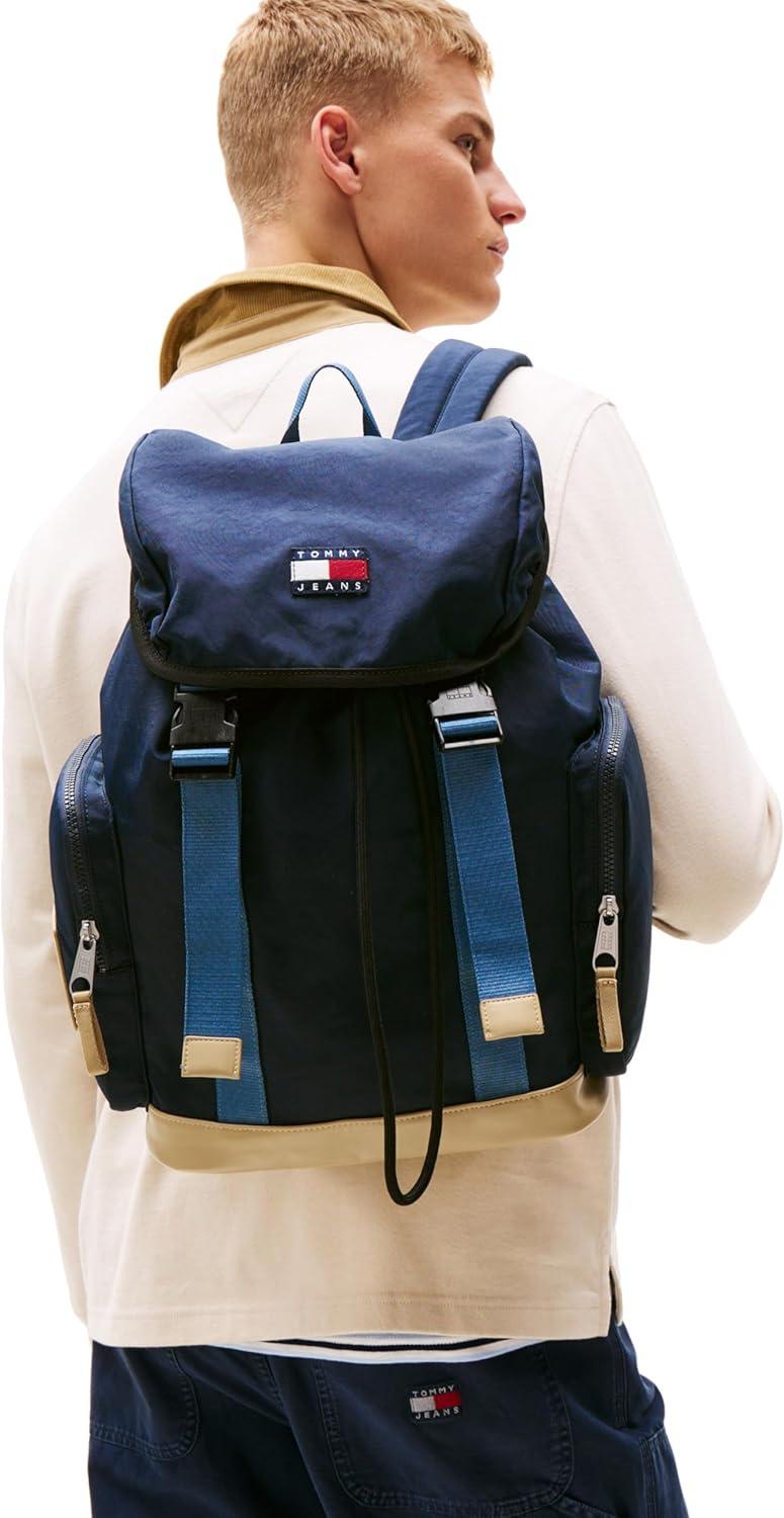 imageTommy Jeans Mens Daily Elevated Flap Backpack BlackDark Night Navy