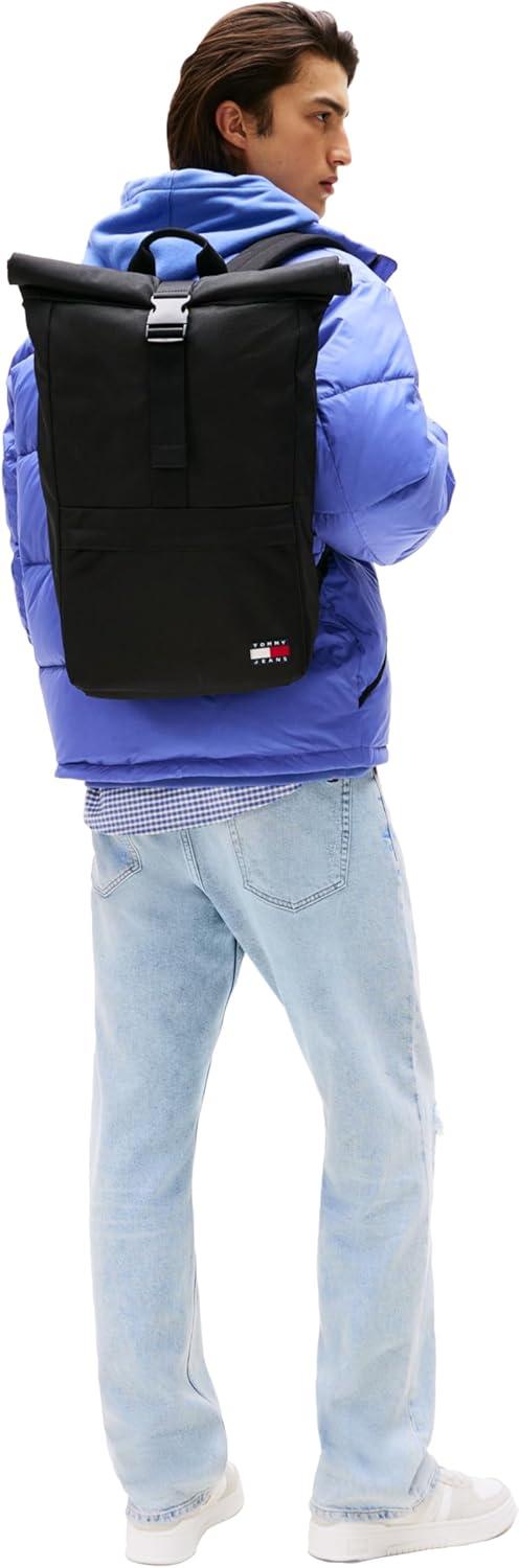 imageTommy Jeans Mens Daily Rolltop Backpack BLACK One Size
