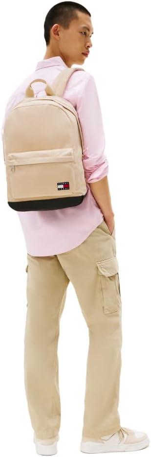 imageTommy Jeans Mens Essential Daily Dome Backpack MYSTIC PEBBLE One SizeGentle Gold