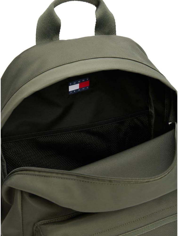 imageTommy Jeans Mens Essential Daily Dome Backpack MYSTIC PEBBLE One SizePewter GreenBlack